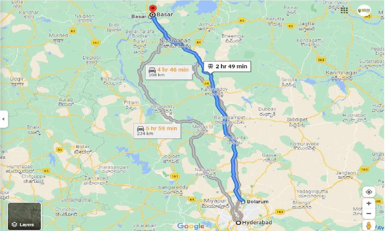 hyderabad-to-basara-swift-dzire