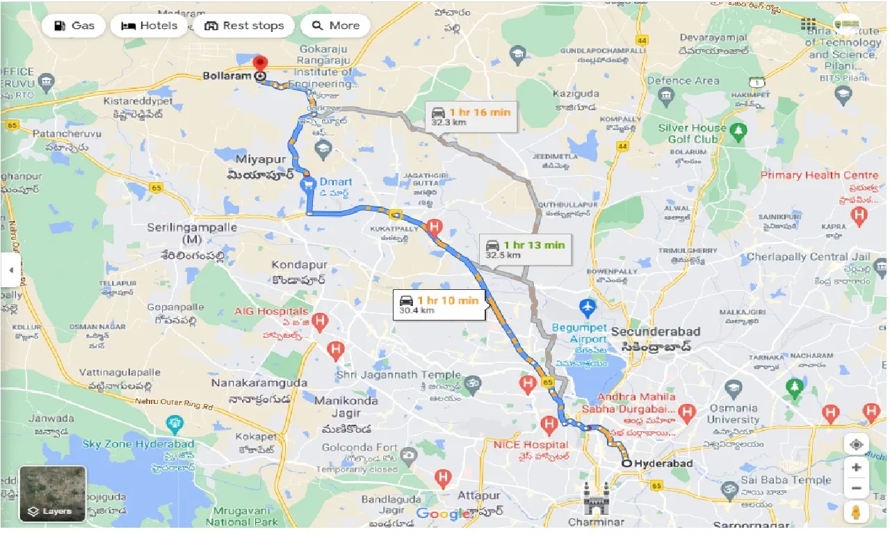 hyderabad-to-bollaram-round-trip