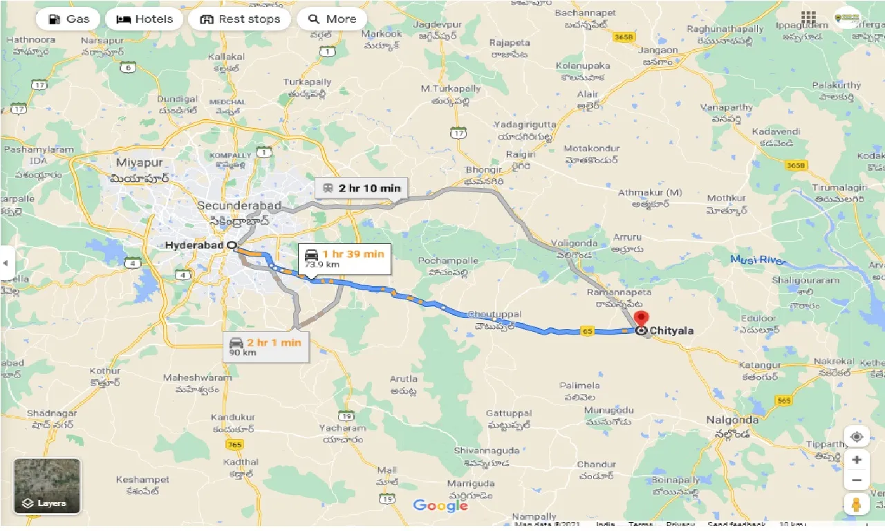 hyderabad-to-chityala-round-trip