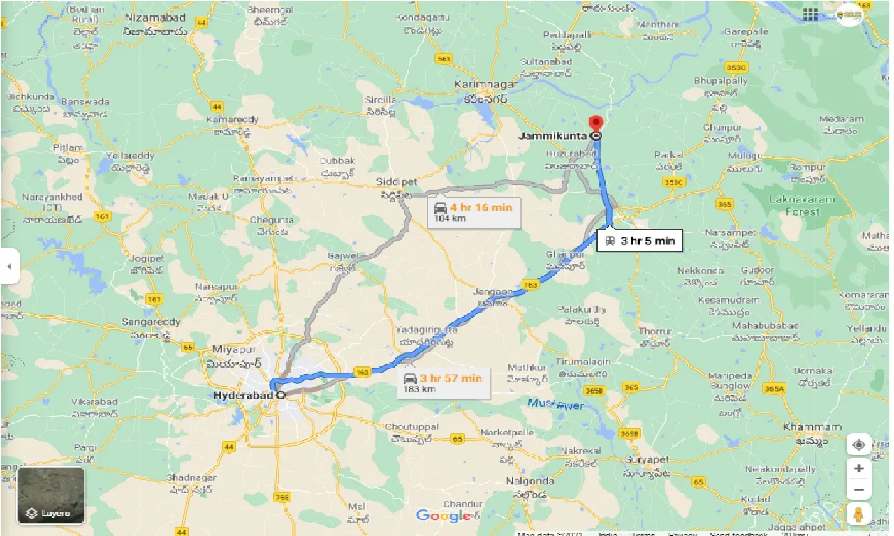 hyderabad-to-jammikunta-round-trip