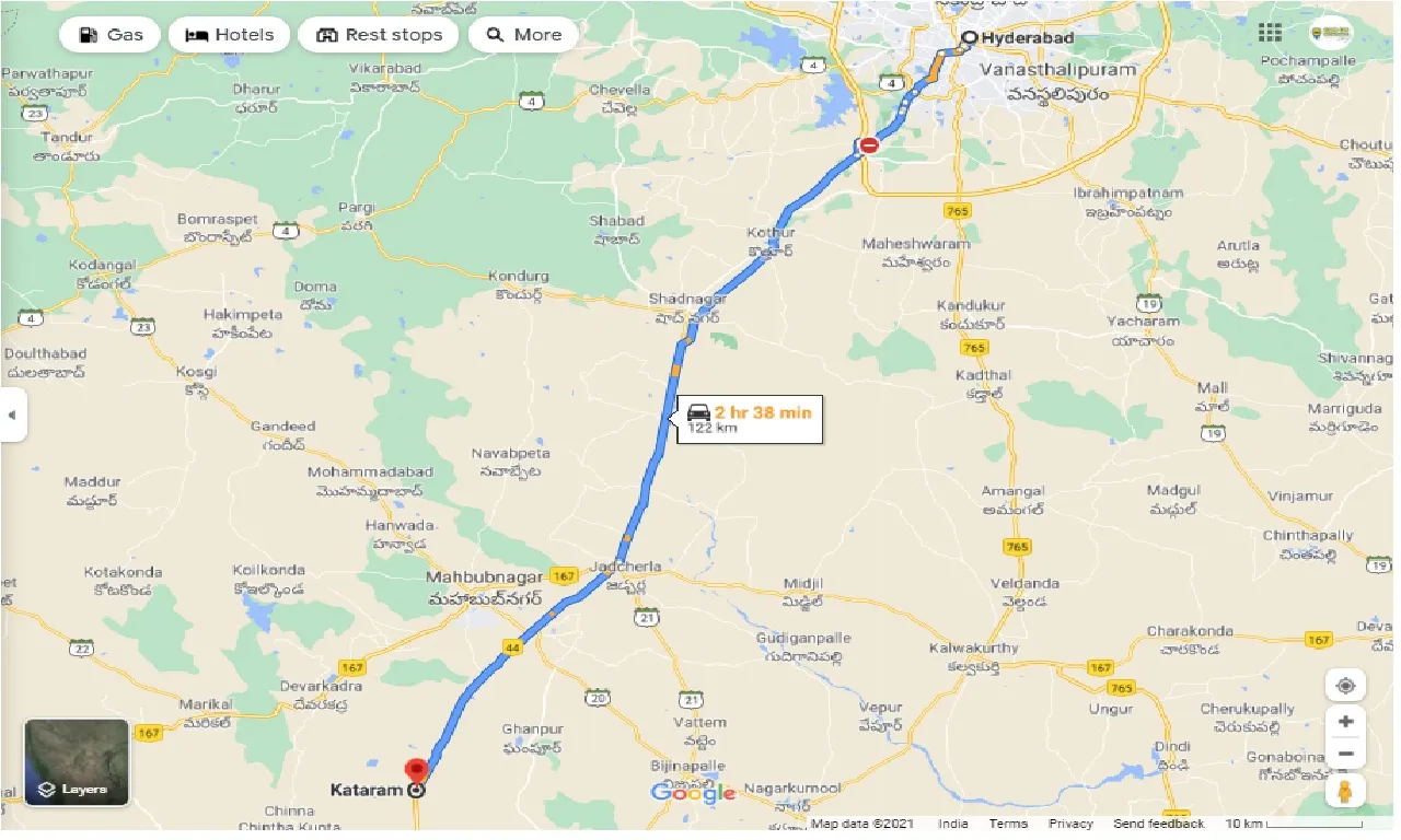 hyderabad-to-kataram-round-trip