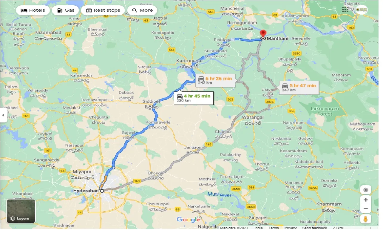 hyderabad-to-manthani-round-trip