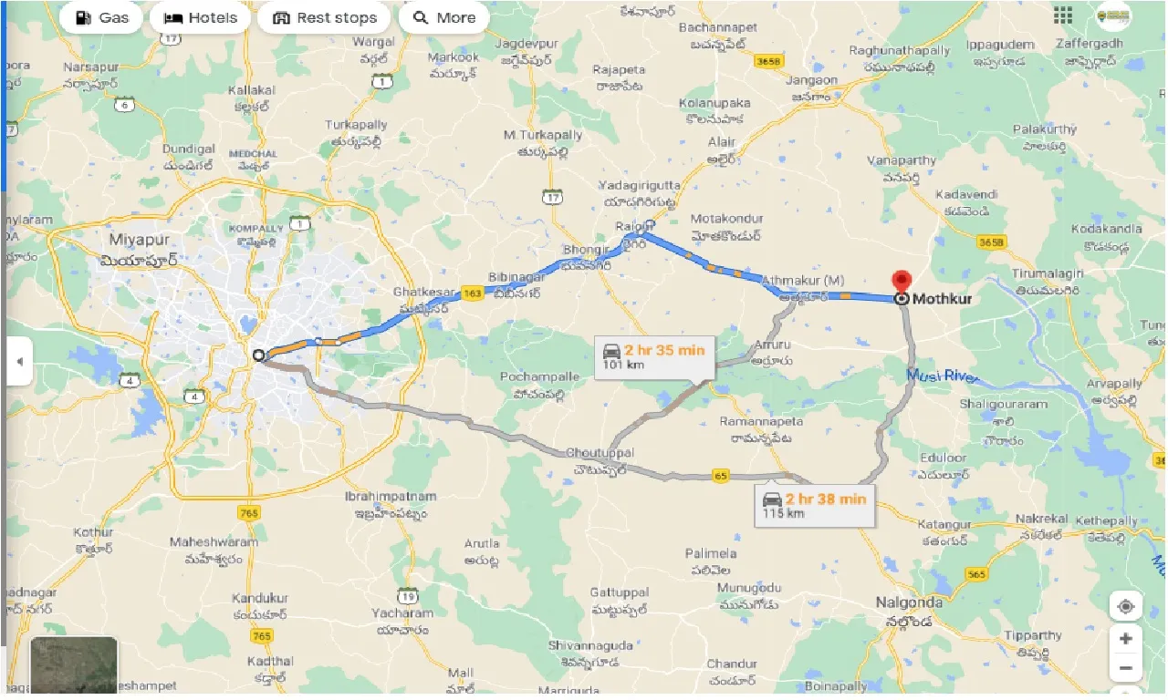 hyderabad-to-mothkur-round-trip