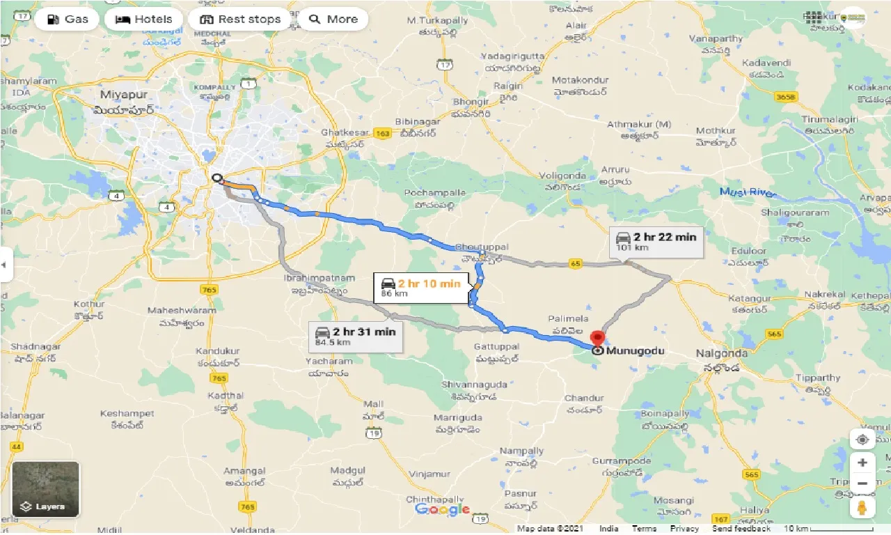 hyderabad-to-munugode-round-trip