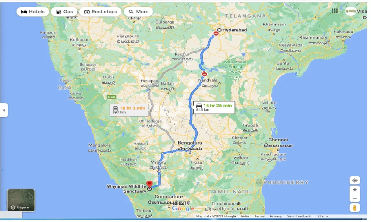 hyderabad-to-muthanga-wildlife-sanctuary-one-way