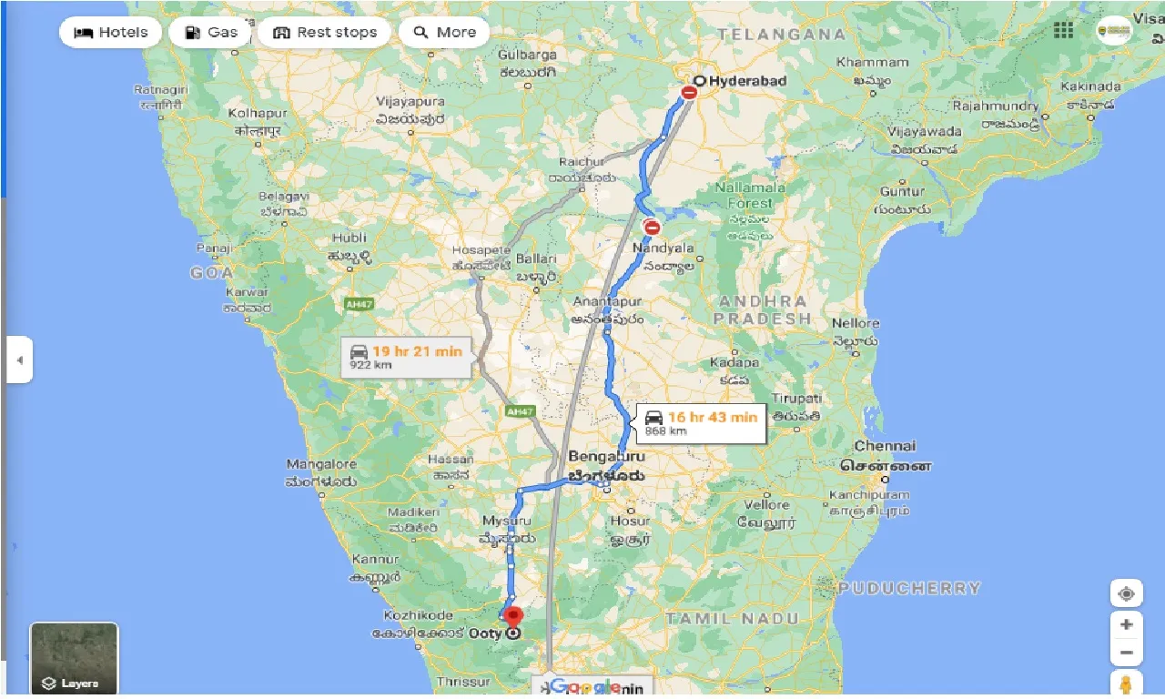 hyderabad-to-ooty-one-way