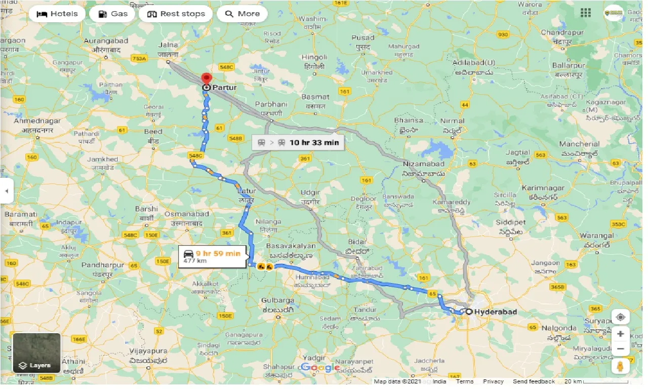 hyderabad-to-partur-one-way