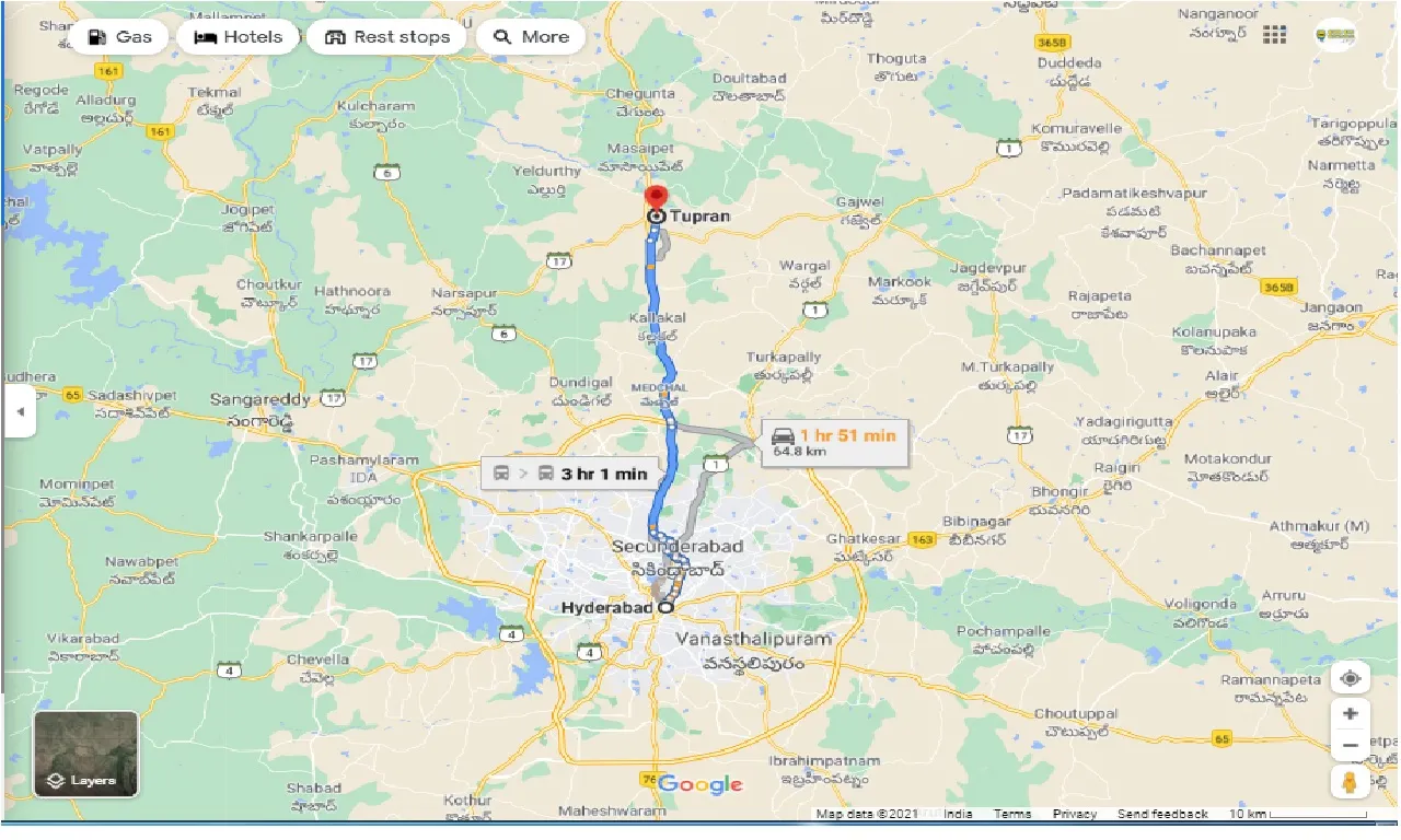 hyderabad-to-tupran-one-way