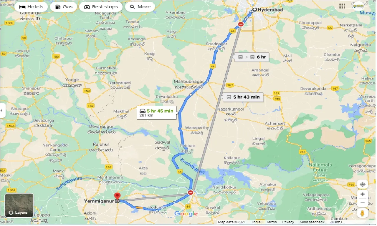 hyderabad-to-yemmiganur-round-trip