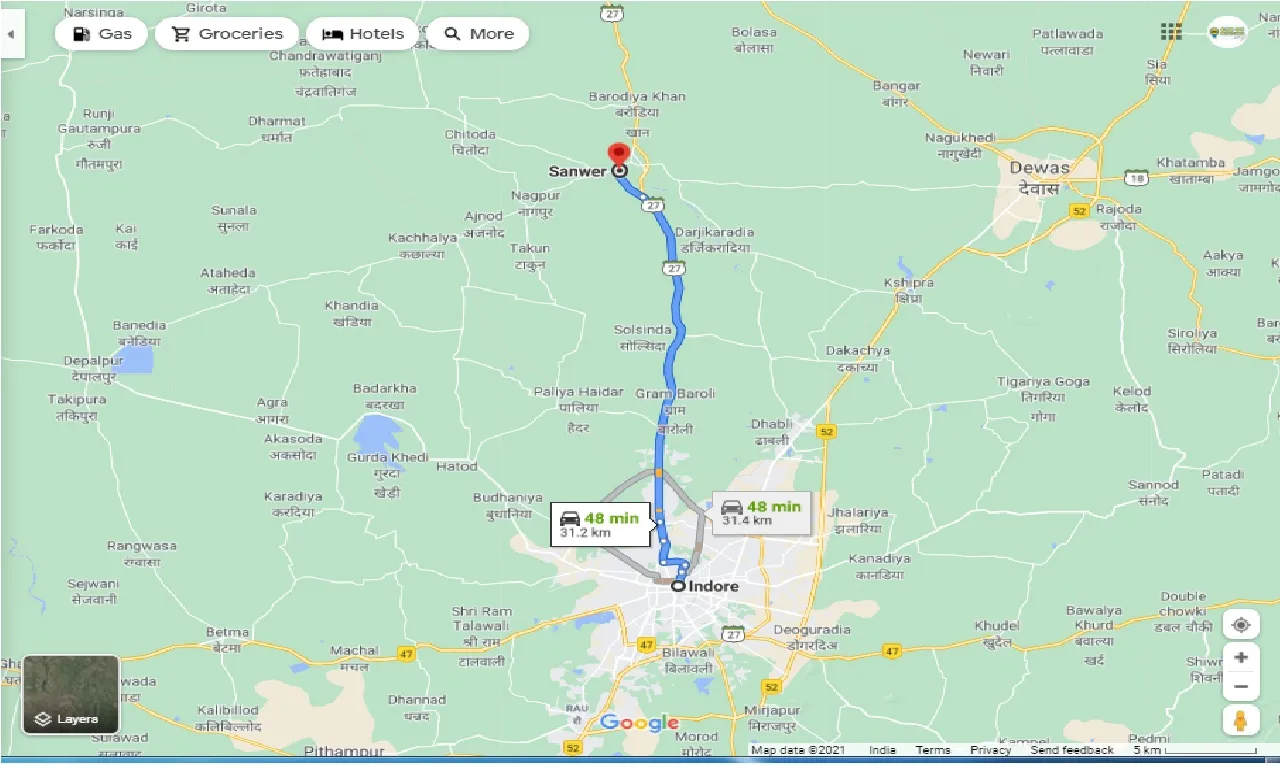 indore-to-sanwer-one-way