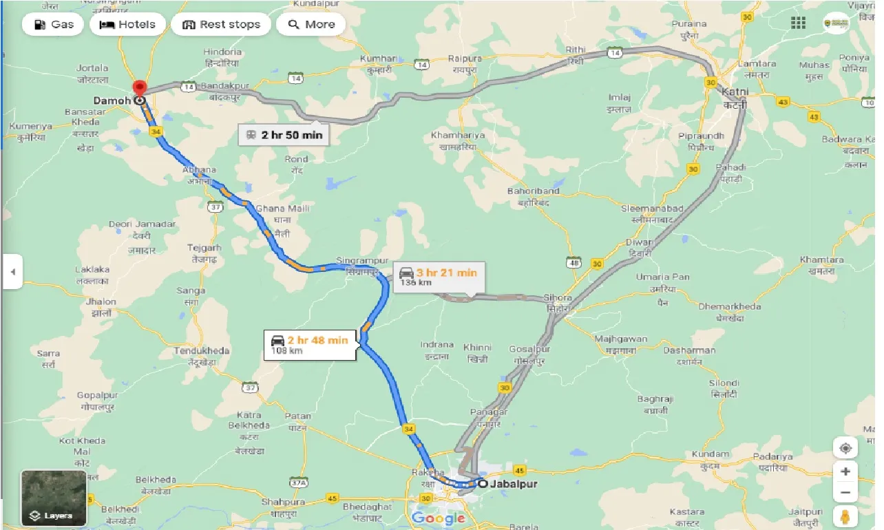 jabalpur-to-damoh-one-way