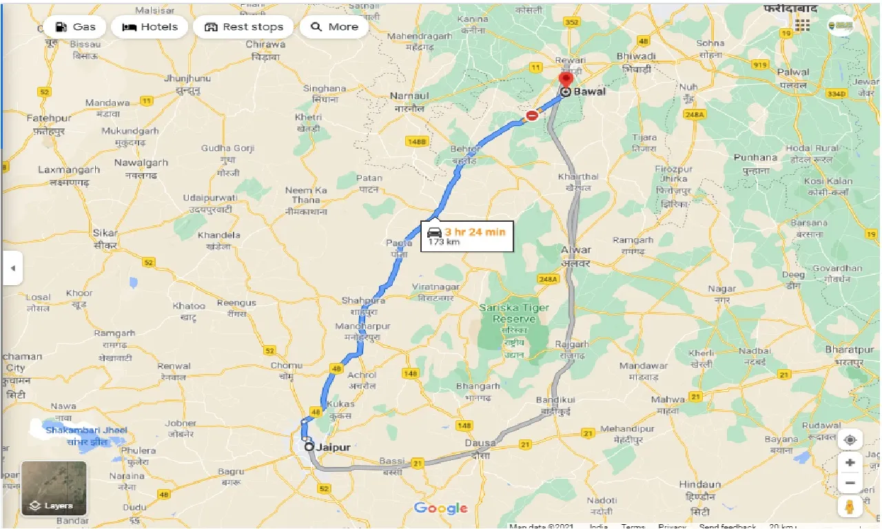 jaipur-to-bawal-one-way