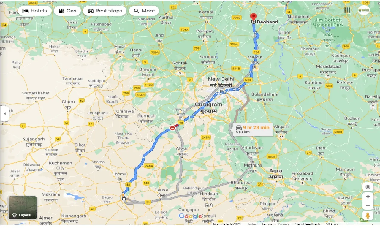 jaipur-to-deoband-one-way