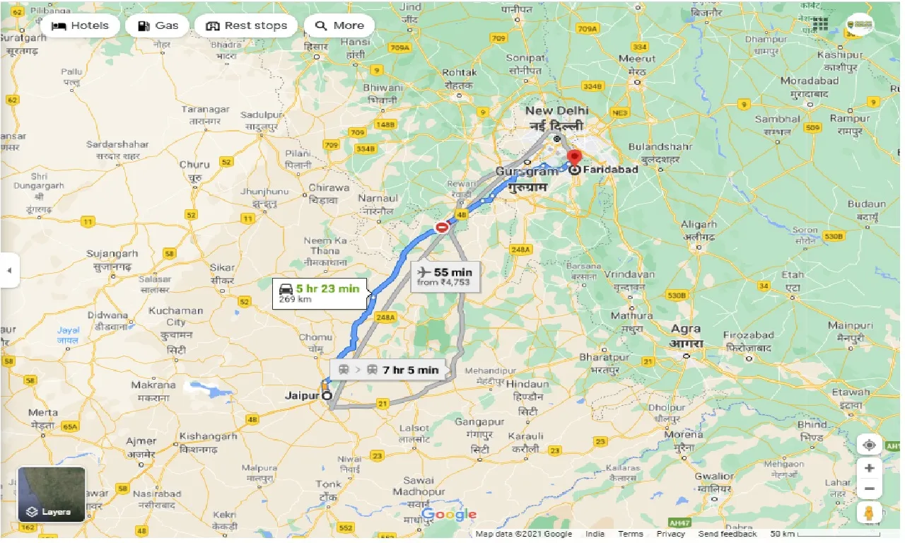 jaipur-to-faridabad-one-way