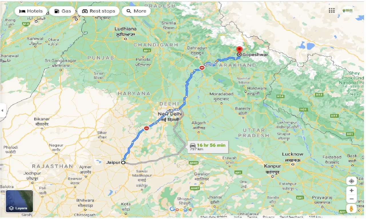 jaipur-to-gopeshwar-round-trip