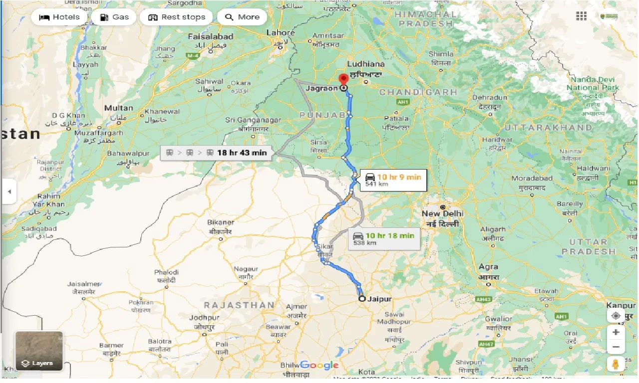 jaipur-to-jagraon-one-way