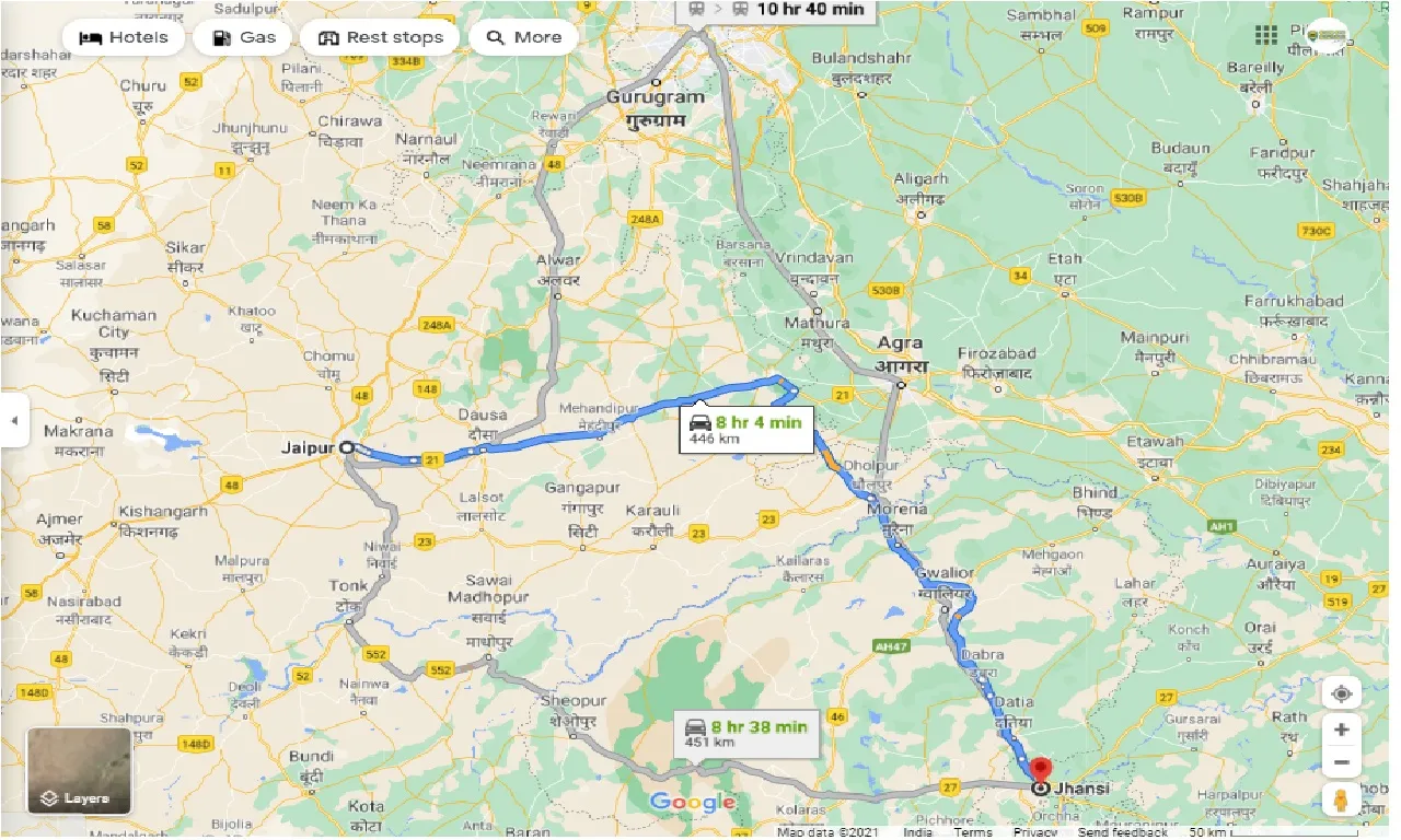 jaipur-to-jhansi-round-trip