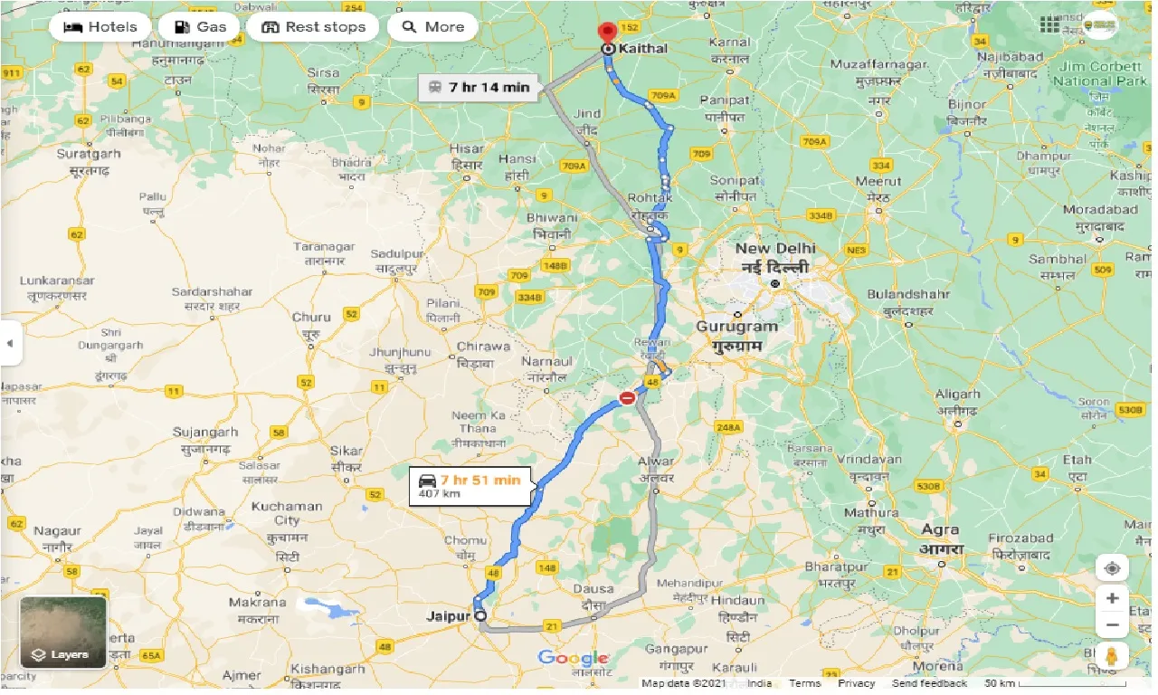 jaipur-to-kaithal-round-trip