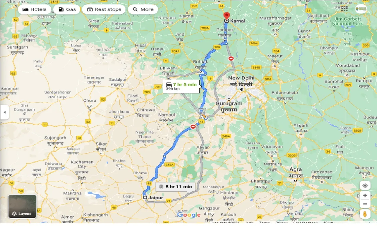 jaipur-to-karnal-round-trip