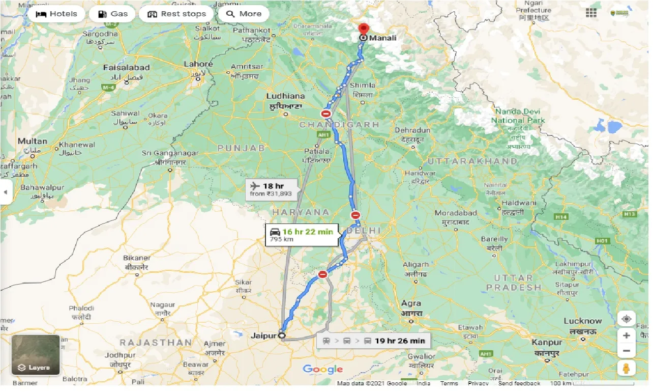 jaipur-to-manali-round-trip