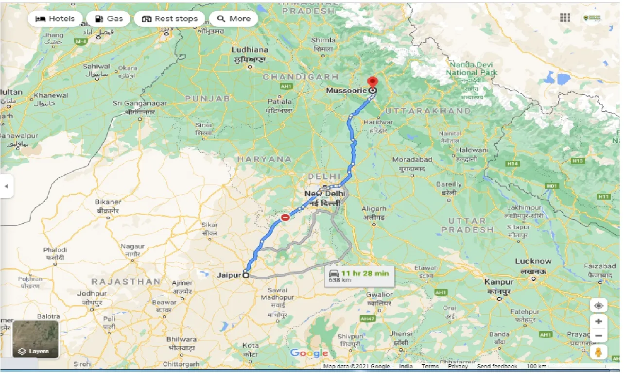 jaipur-to-mussoorie-one-way
