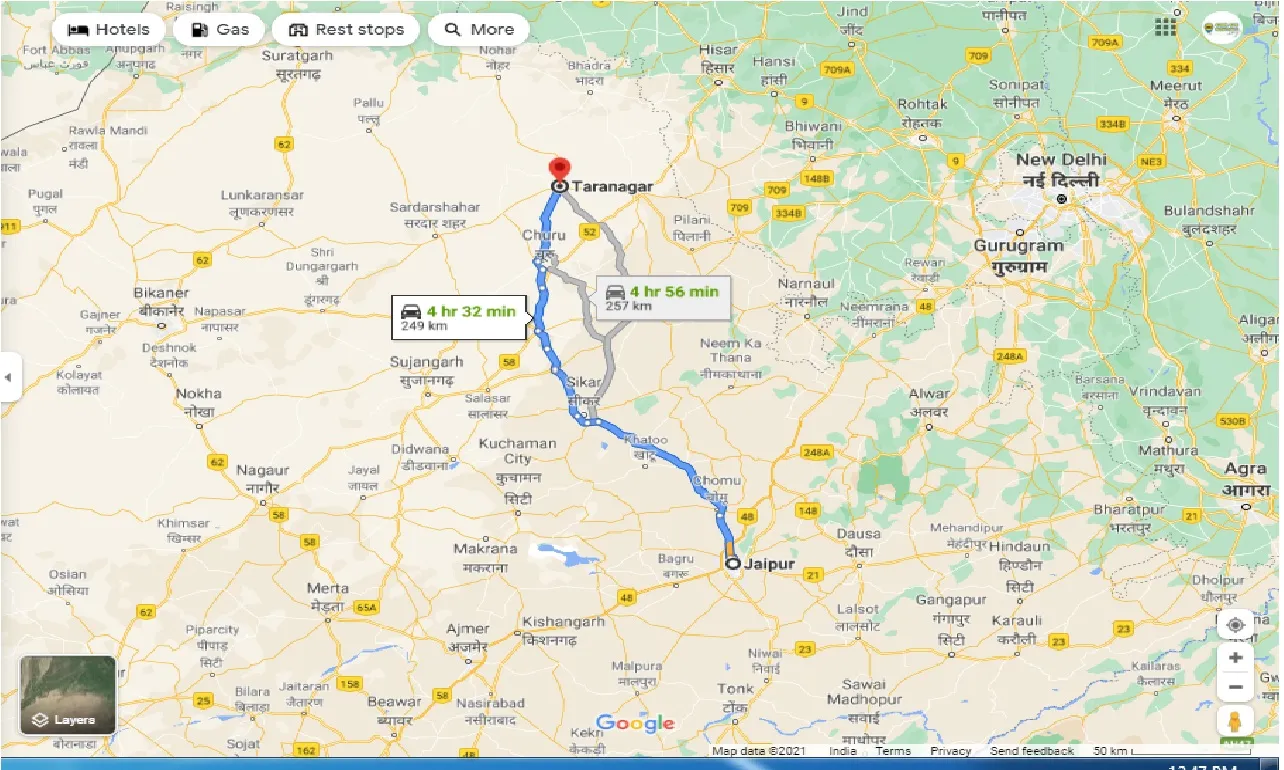 jaipur-to-taranagar-one-way