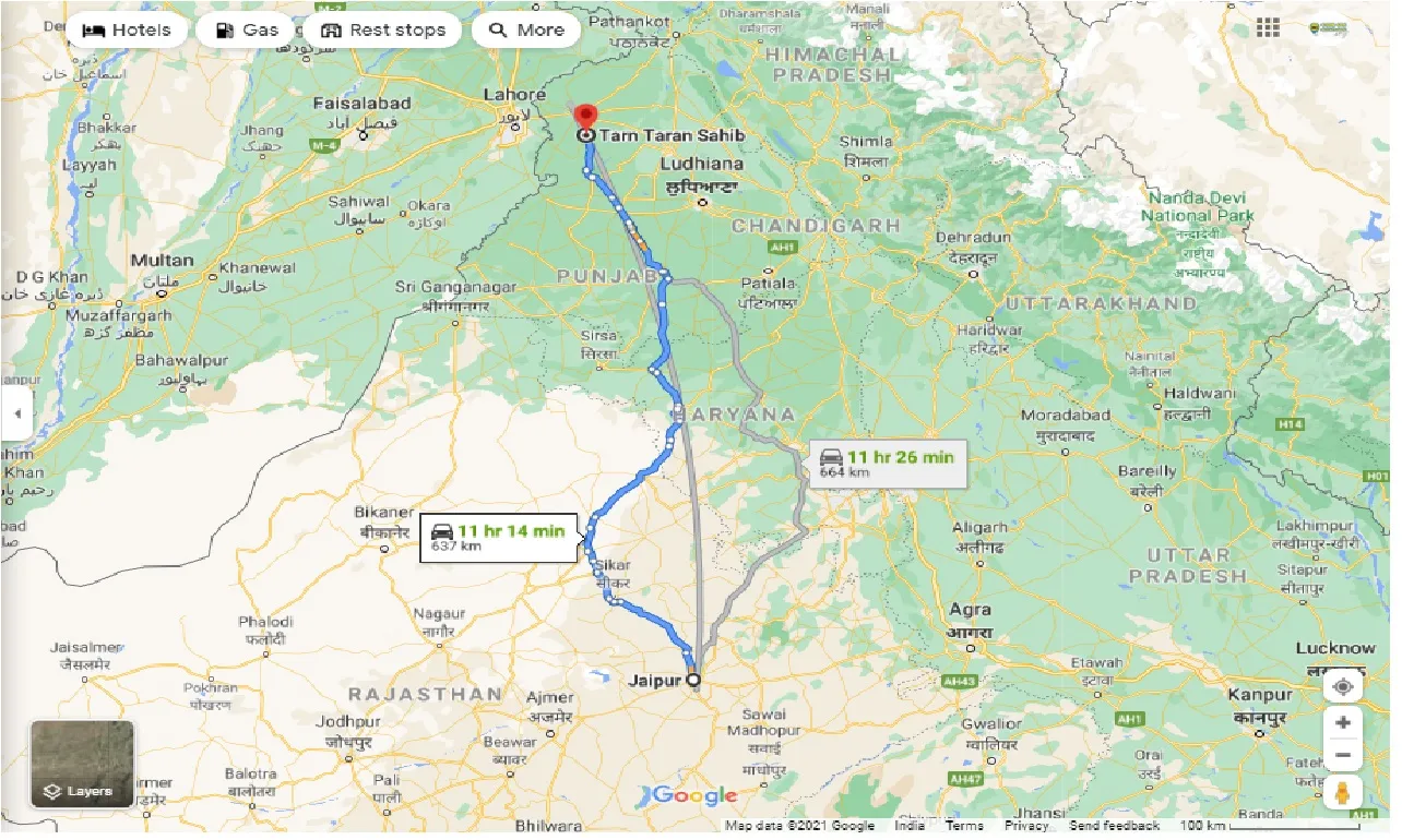 jaipur-to-tarn-taran-sahib-one-way