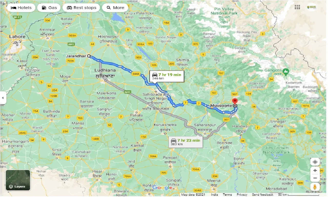 jalandhar-to-mussoorie-round-trip