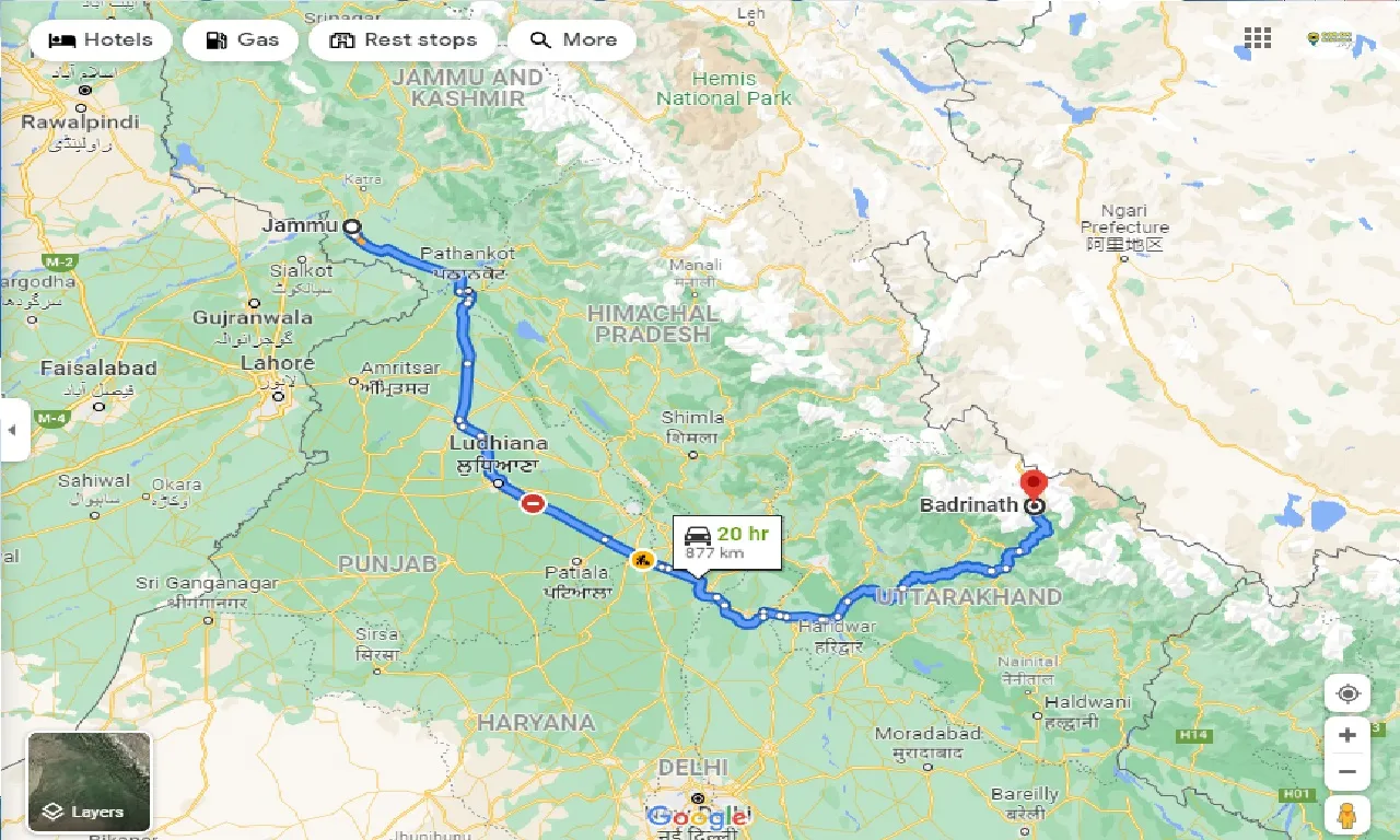 jammu-to-badrinath-one-way