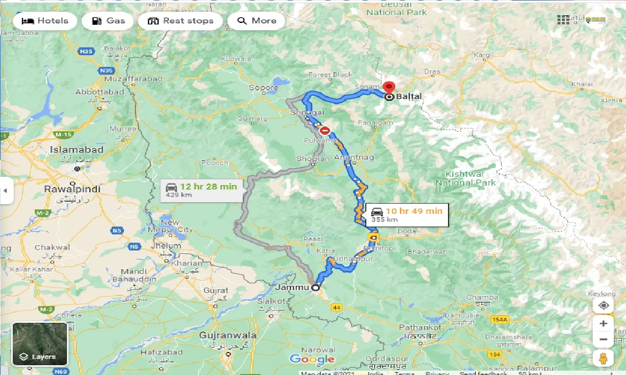 jammu-to-baltal-round-trip