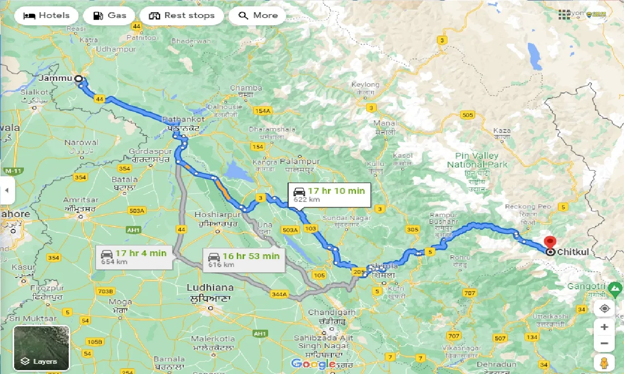 jammu-to-chitkul-one-way