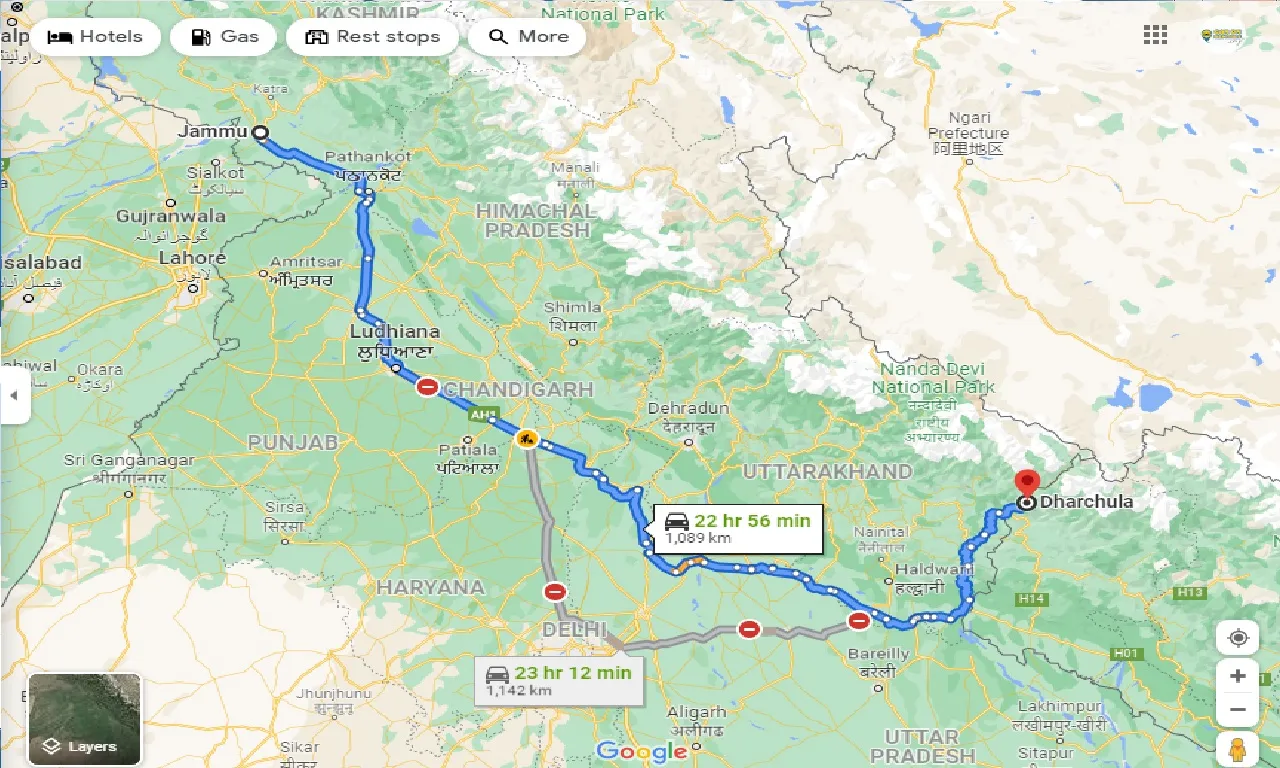 jammu-to-dharchula-one-way