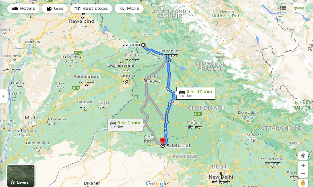 jammu-to-fatehabad-taxi