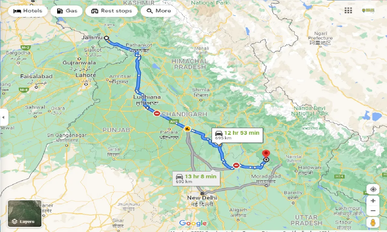 jammu-to-jim-corbett-national-park-taxi