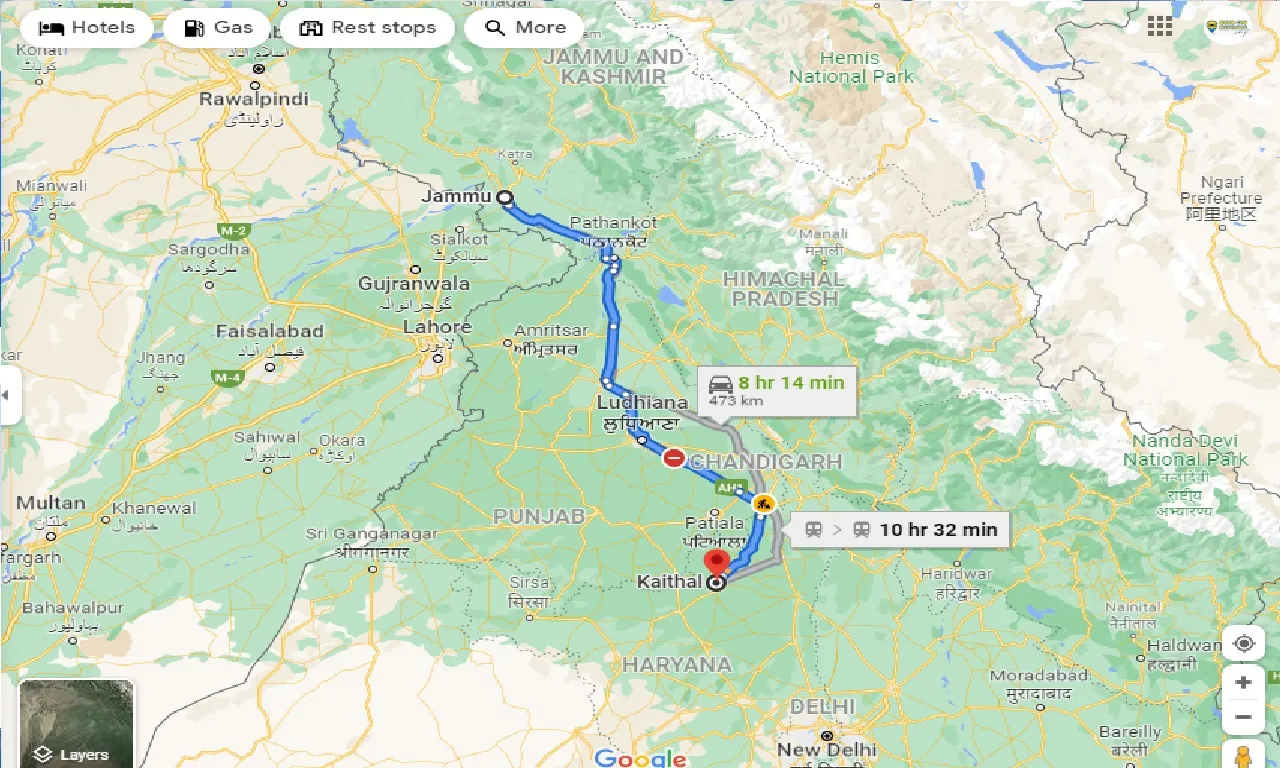 jammu-to-kaithal-taxi