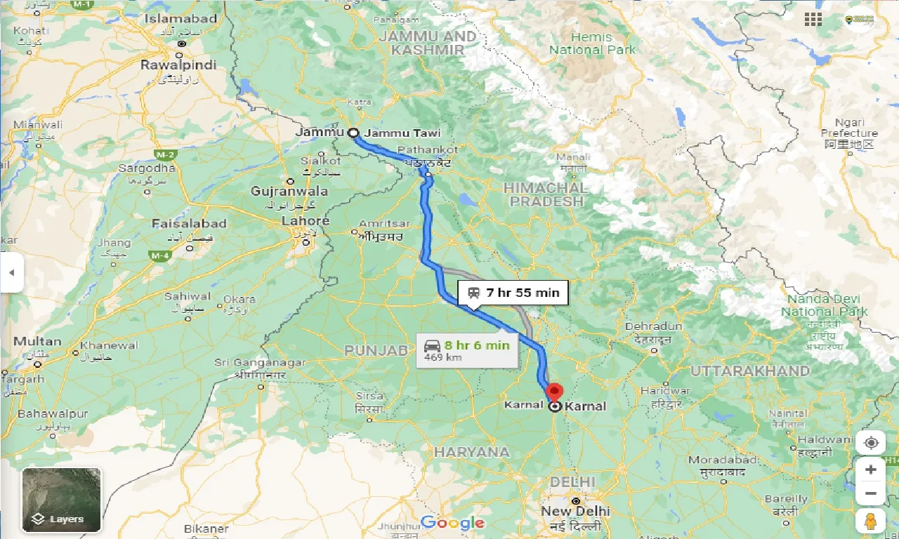 jammu-to-karnal-one-way
