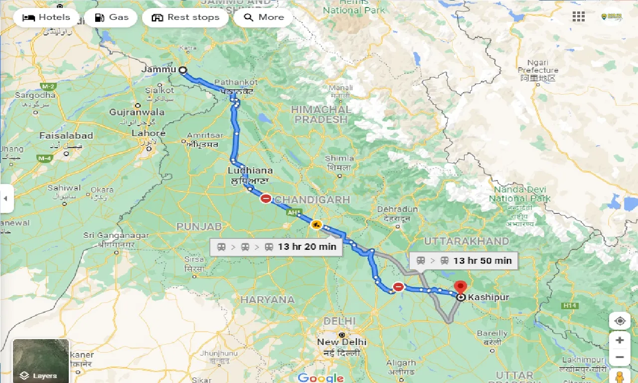 jammu-to-kashipur-taxi