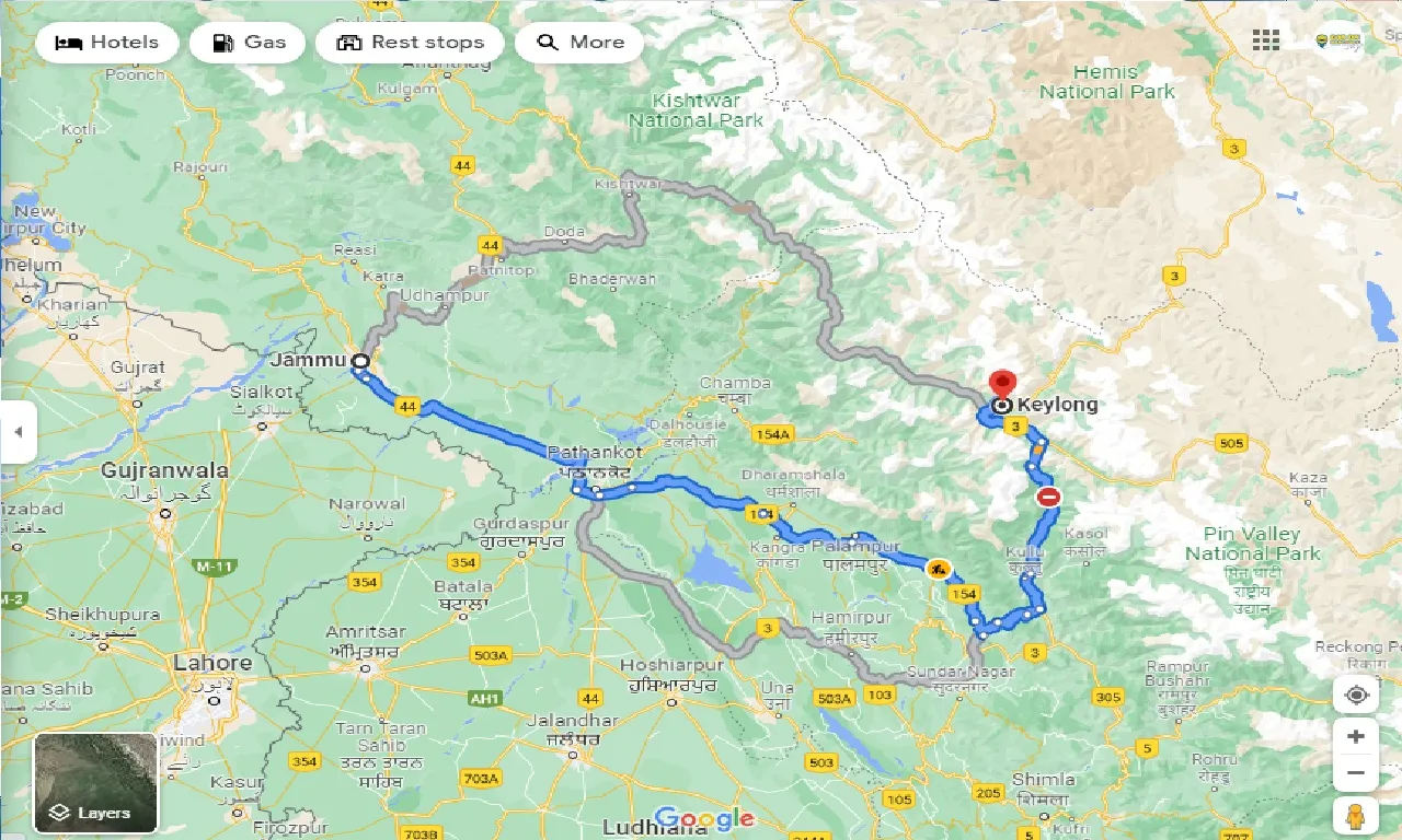 jammu-to-keylong-one-way