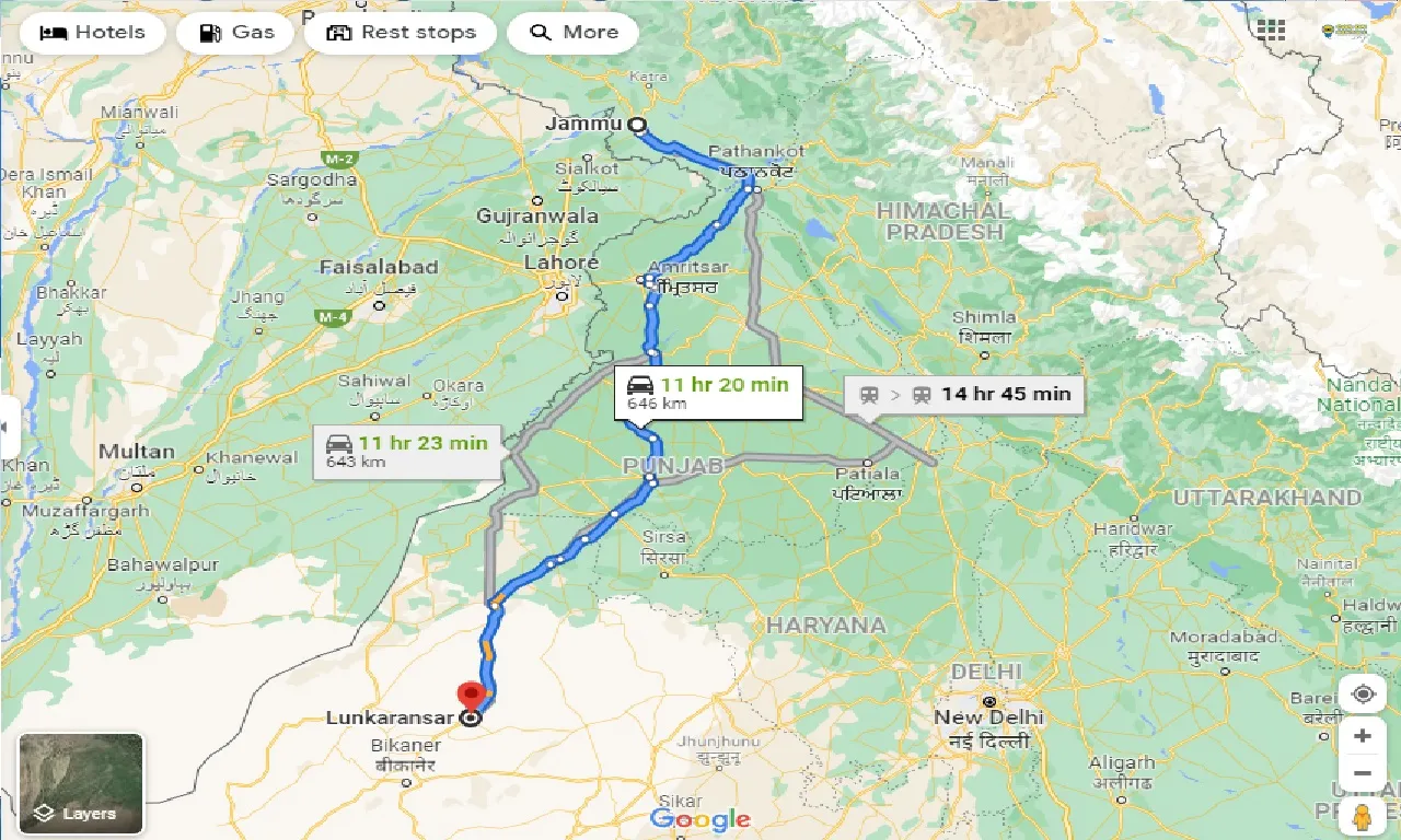 jammu-to-lunkaransar-taxi