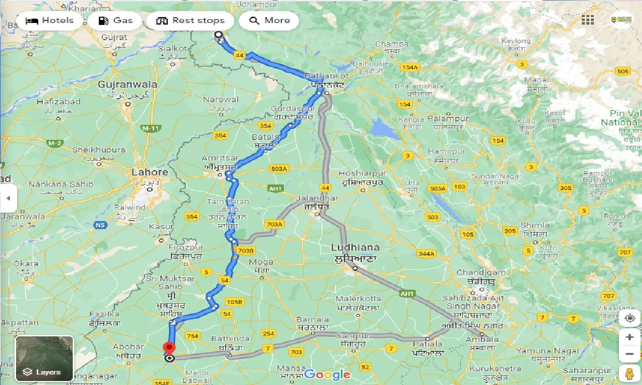 jammu-to-malout-taxi