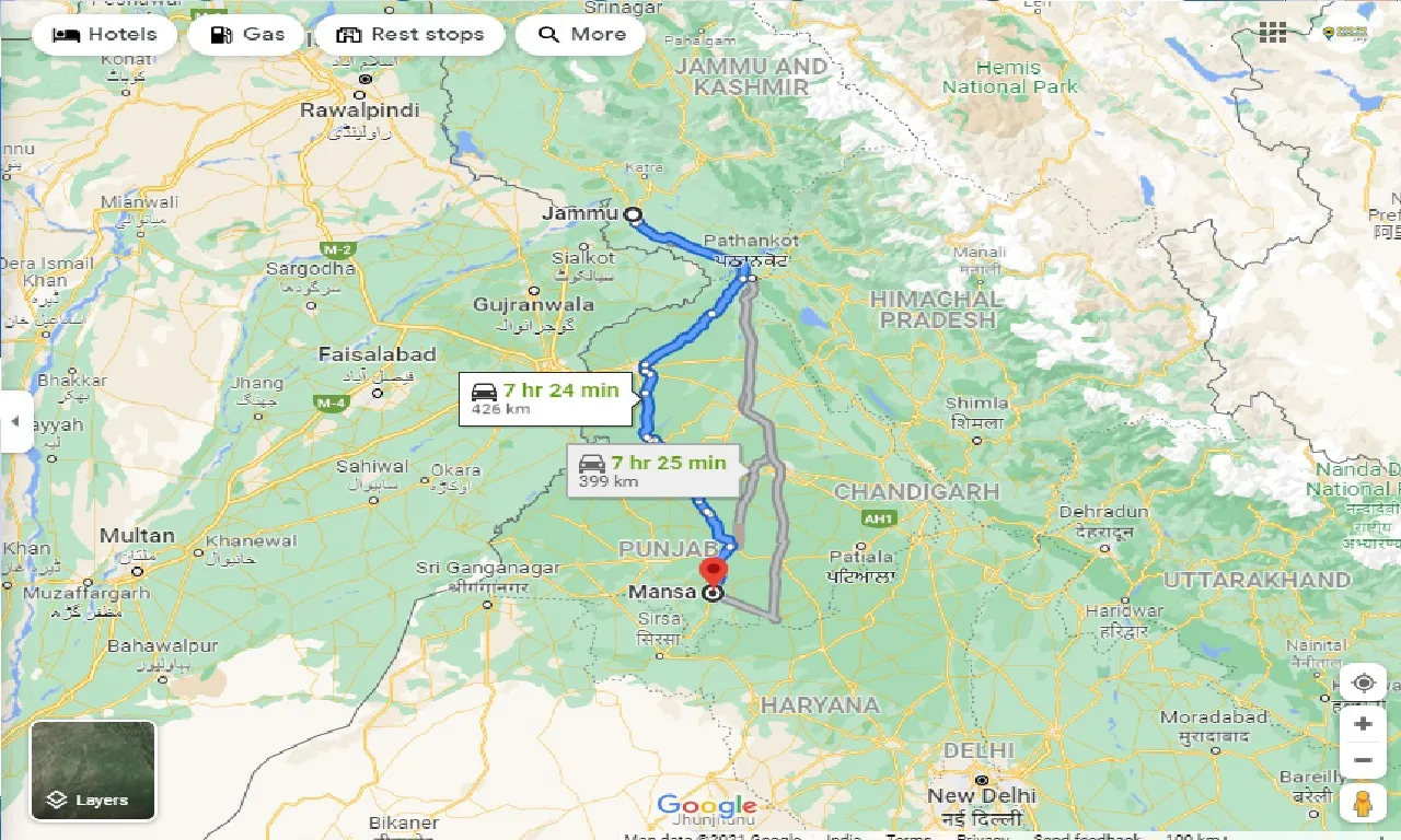 jammu-to-mansa-one-way