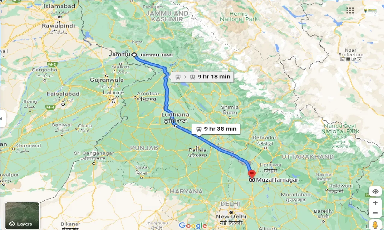 jammu-to-muzaffarnagar-taxi