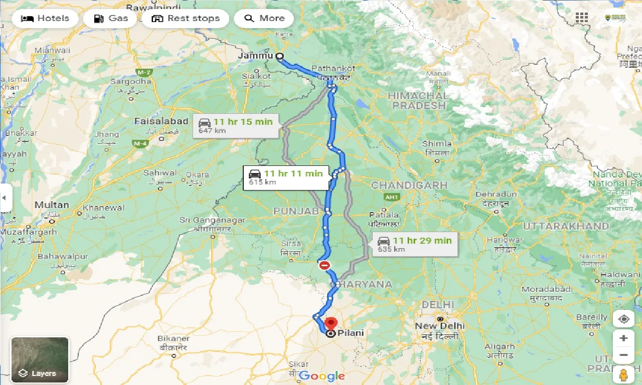 jammu-to-pilani-taxi