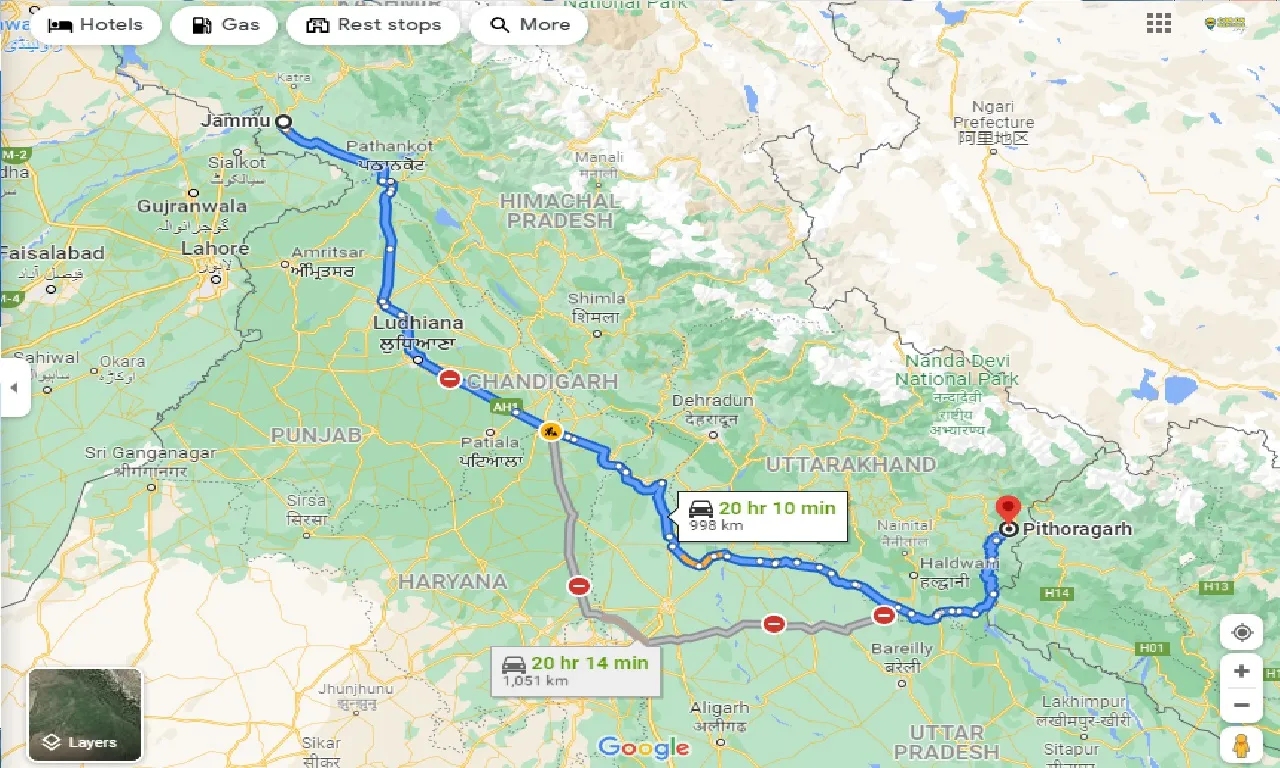 jammu-to-pithoragarh-taxi