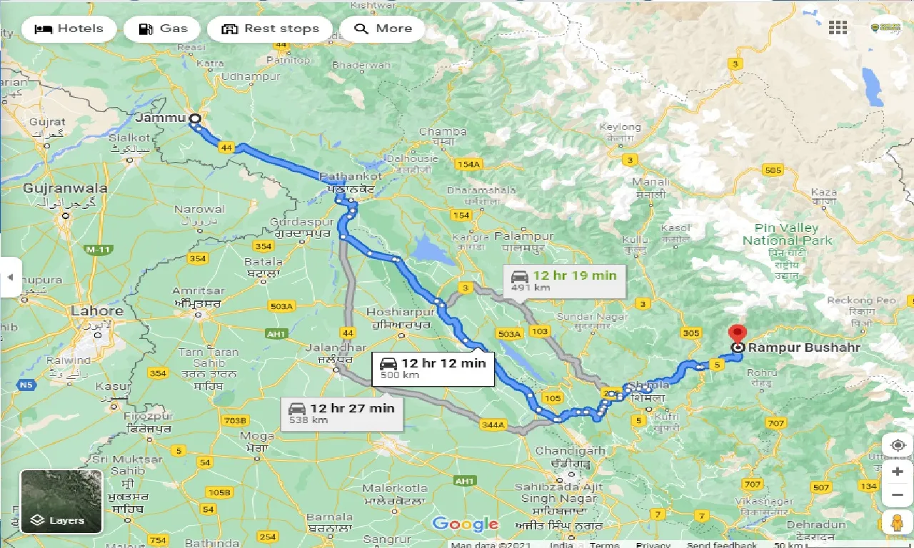 jammu-to-rampur-bushahr-one-way