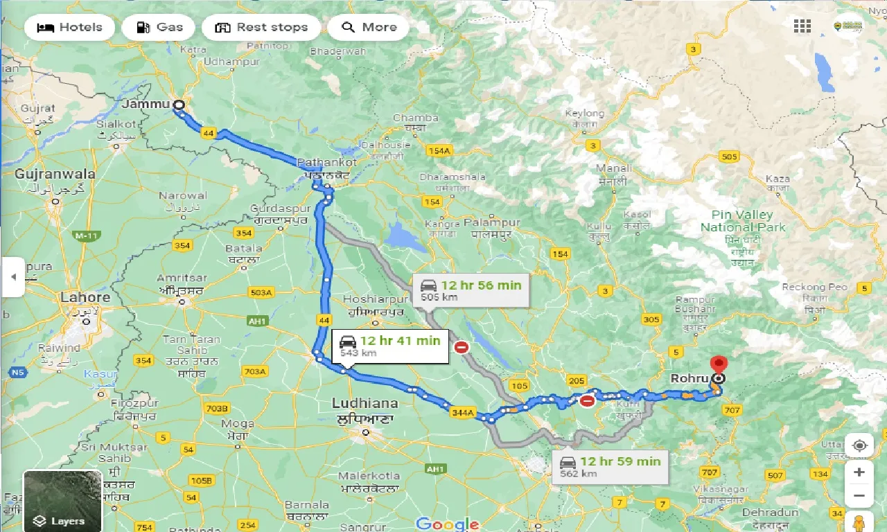 jammu-to-rohru-taxi