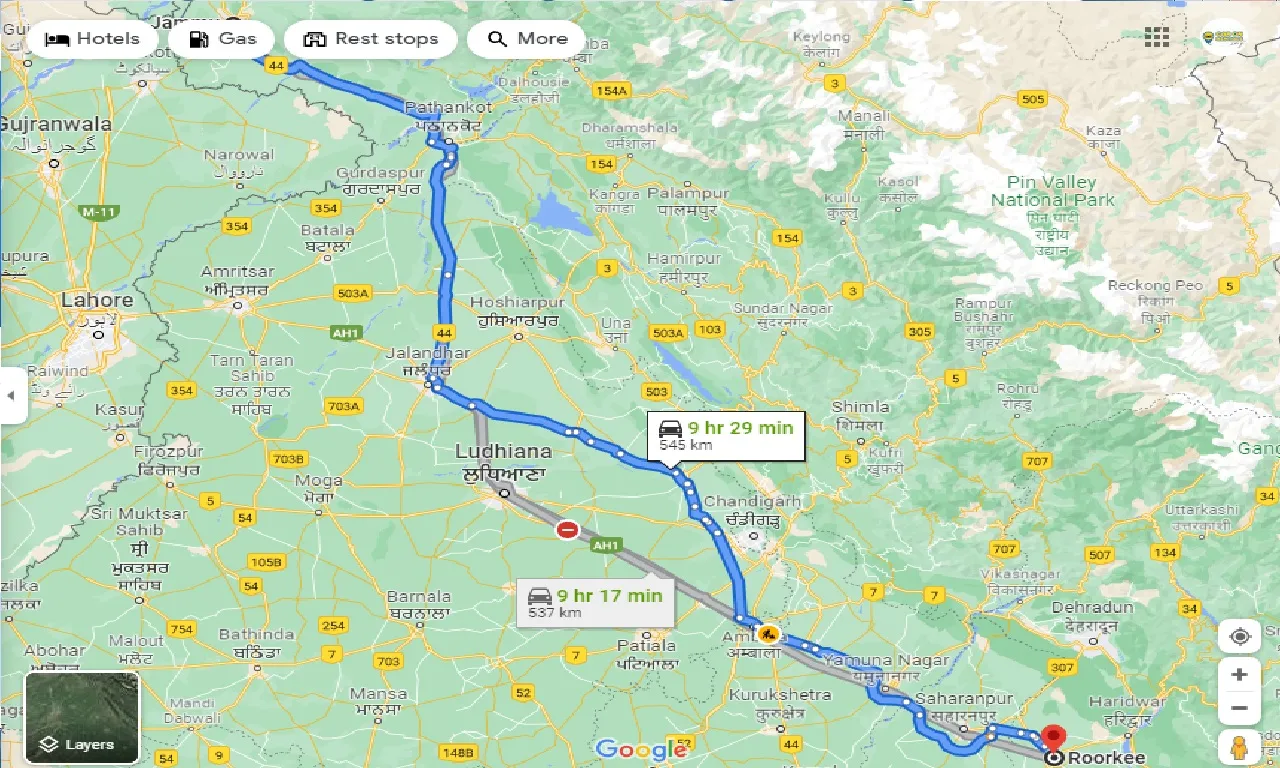 jammu-to-roorkee-one-way
