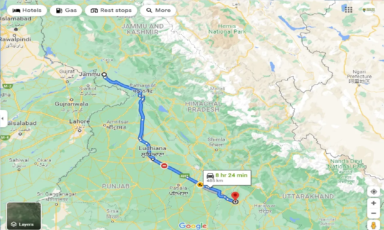 jammu-to-saharanpur-taxi
