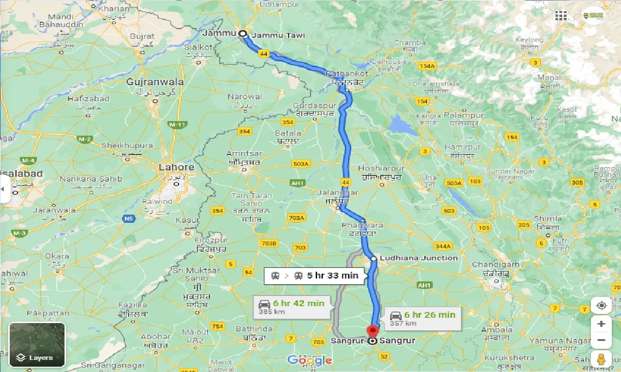 jammu-to-sangrur-one-way
