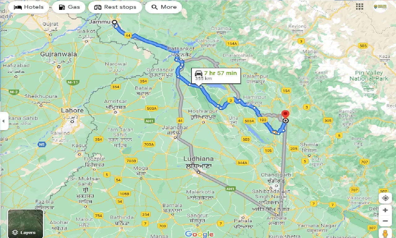jammu-to-sunder-nagar-one-way